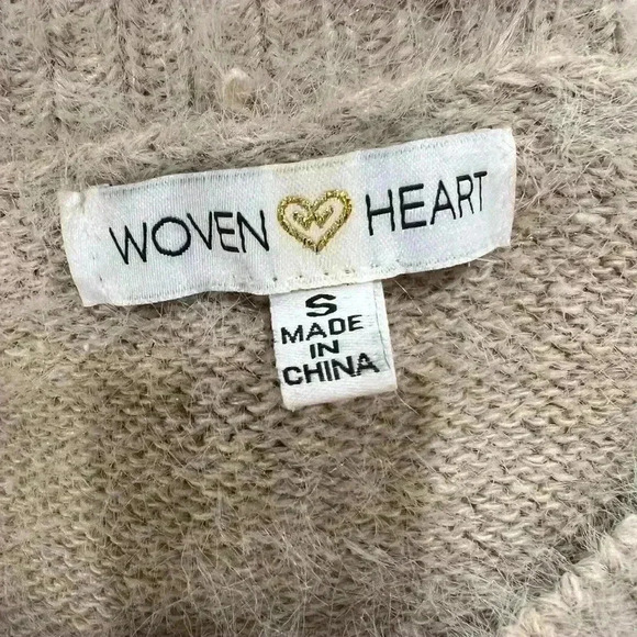 WOVEN HEART Striped Colorblock Fuzzy Sweater Size Small Women - Picture 6 of 7